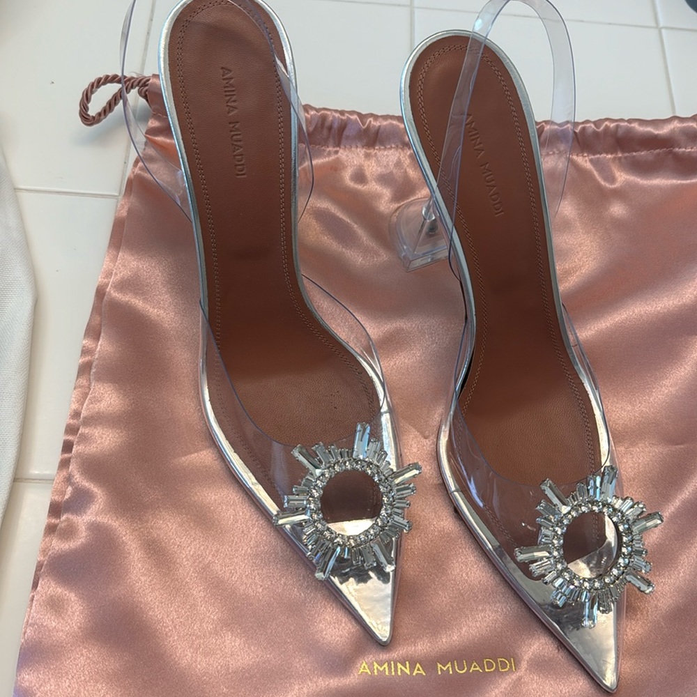 Amina muaddi begum glass size 41.5.. Worn once